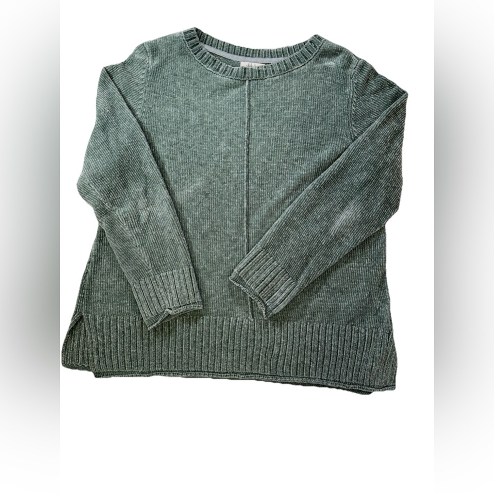 Style &‎ Co. Sage Green Crew Neck Sweater